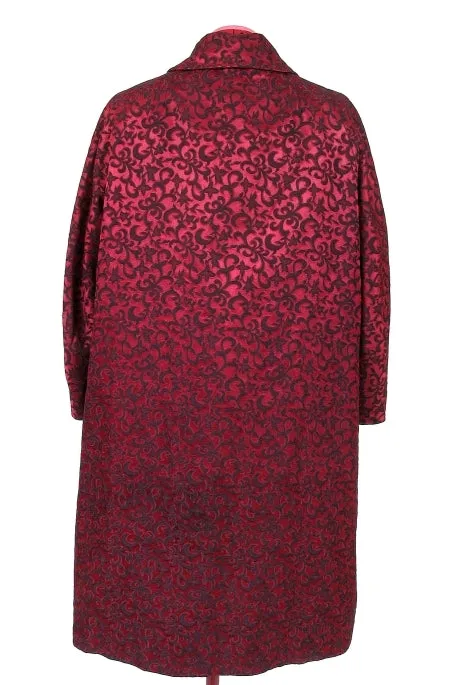Satin with Cut Out Velvet Scroll