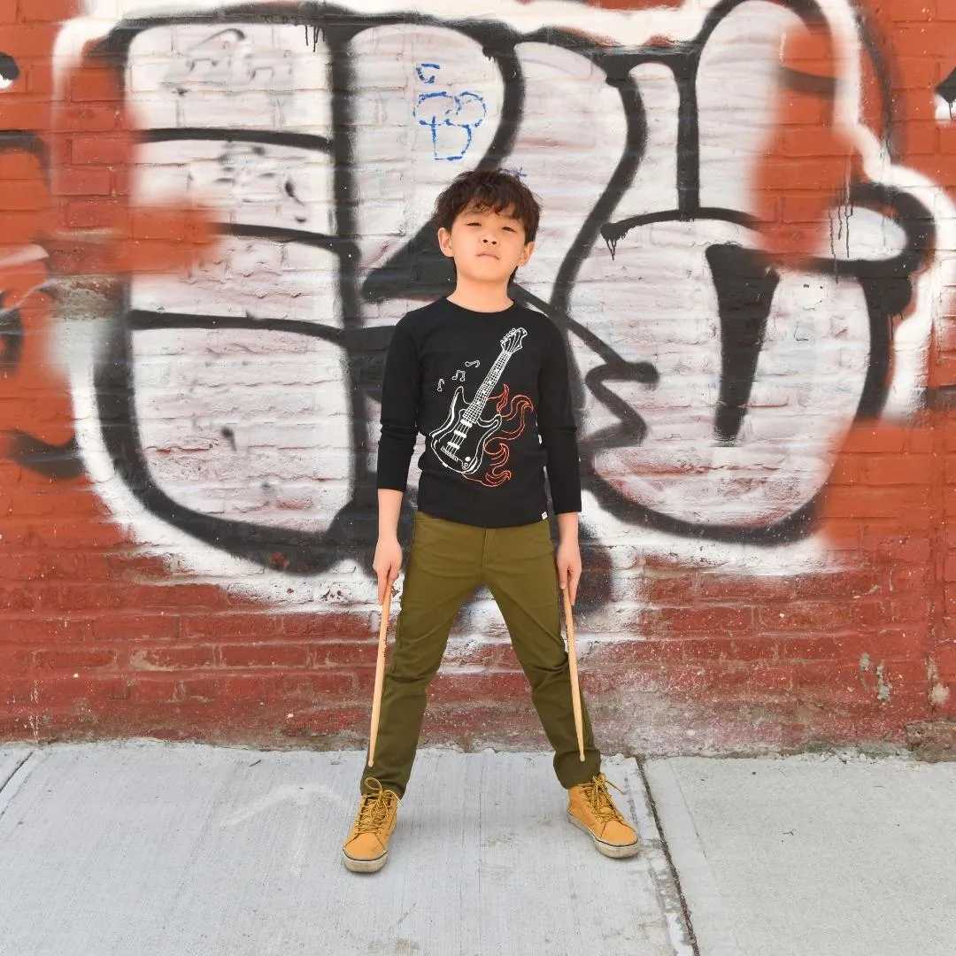Skinny Twill Pants | Military Olive