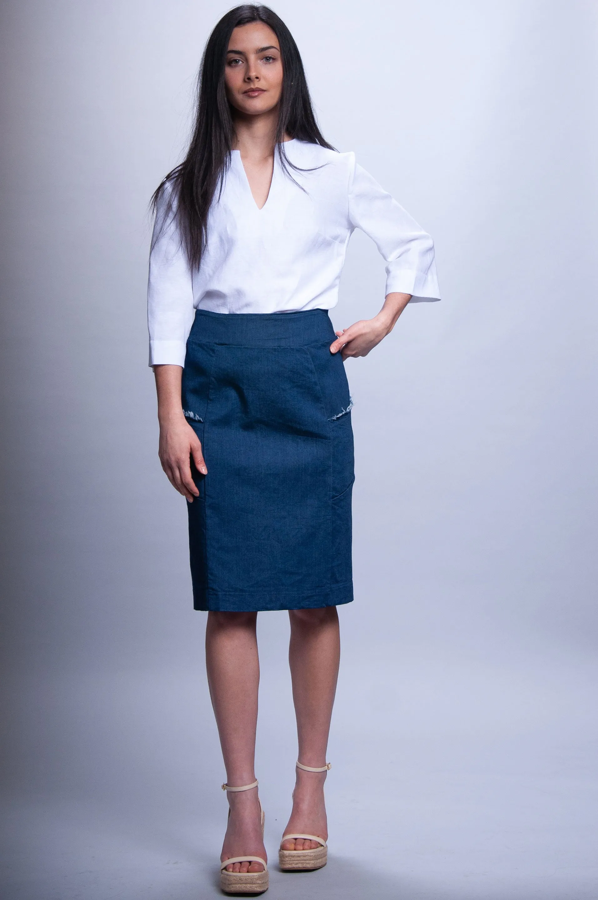 Sloan Skirt - Denim