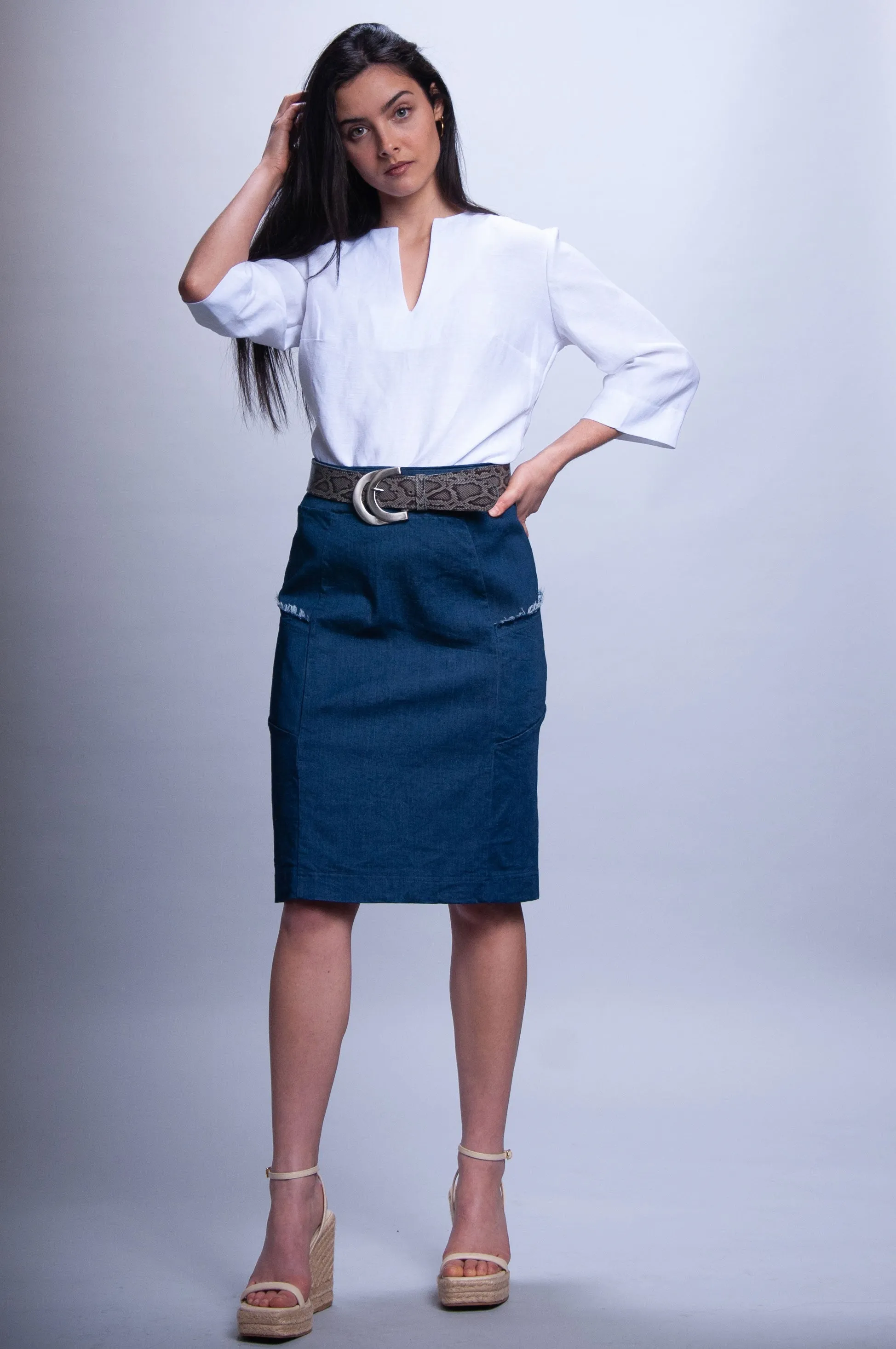 Sloan Skirt - Denim