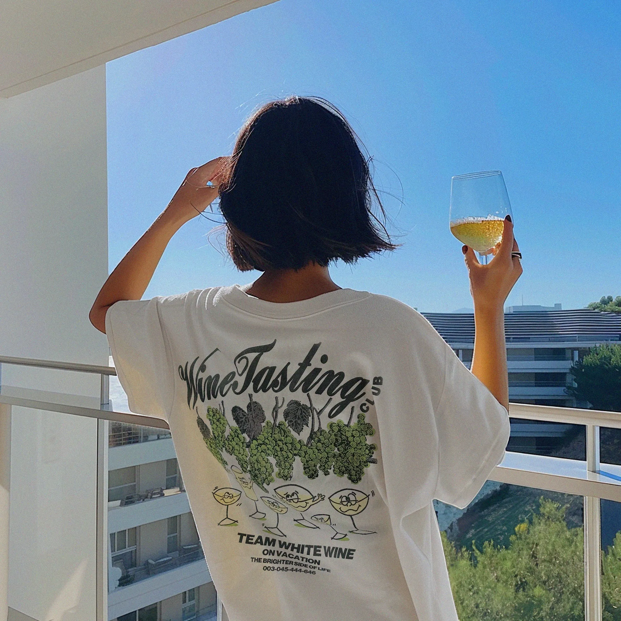 Team White Wine T-Shirt - White