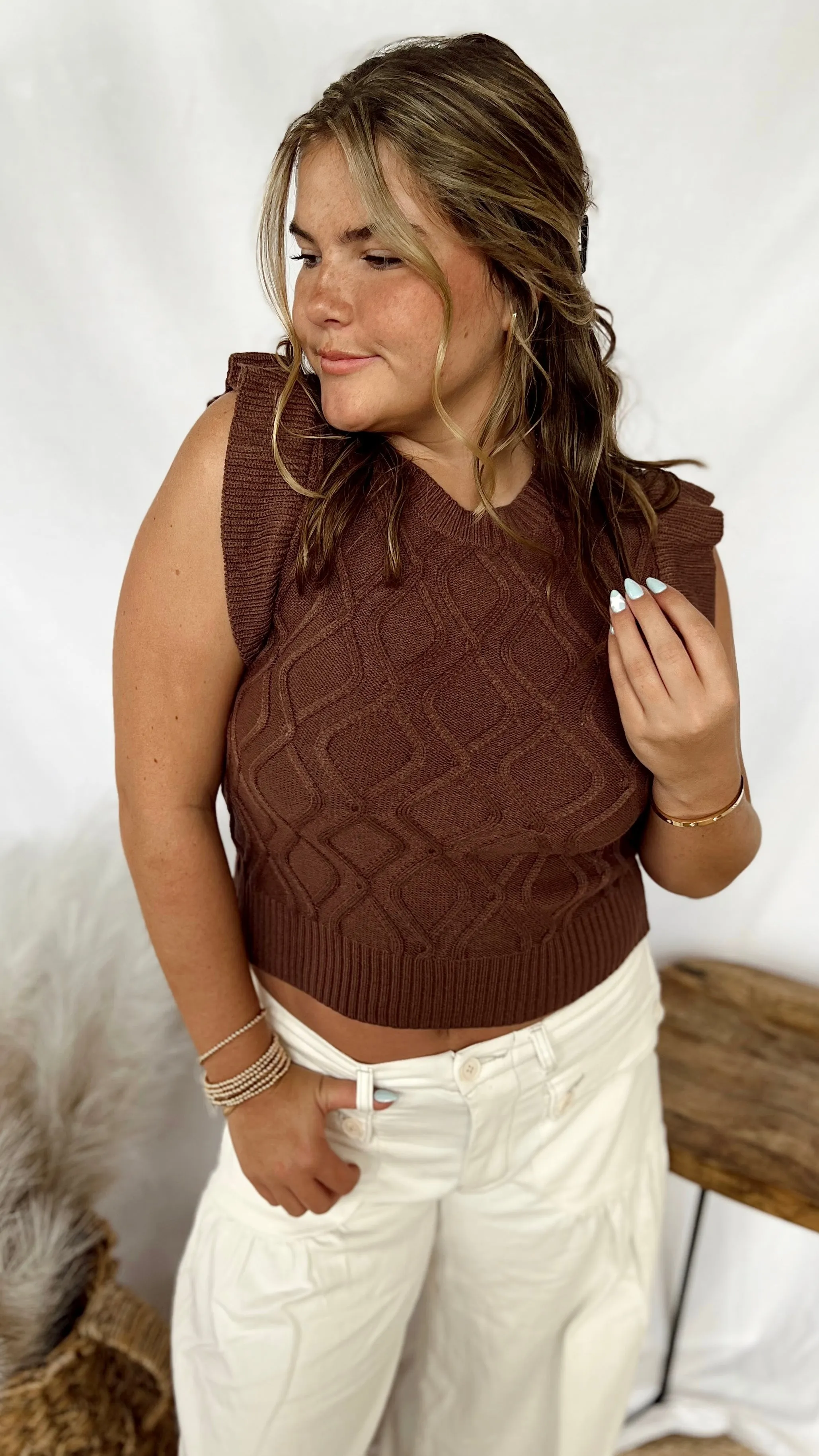 The Evie Ruffle Sleeve Sweater