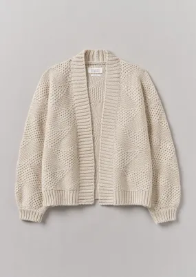 Toast | Tesselated Textured easy cardigan | Bone