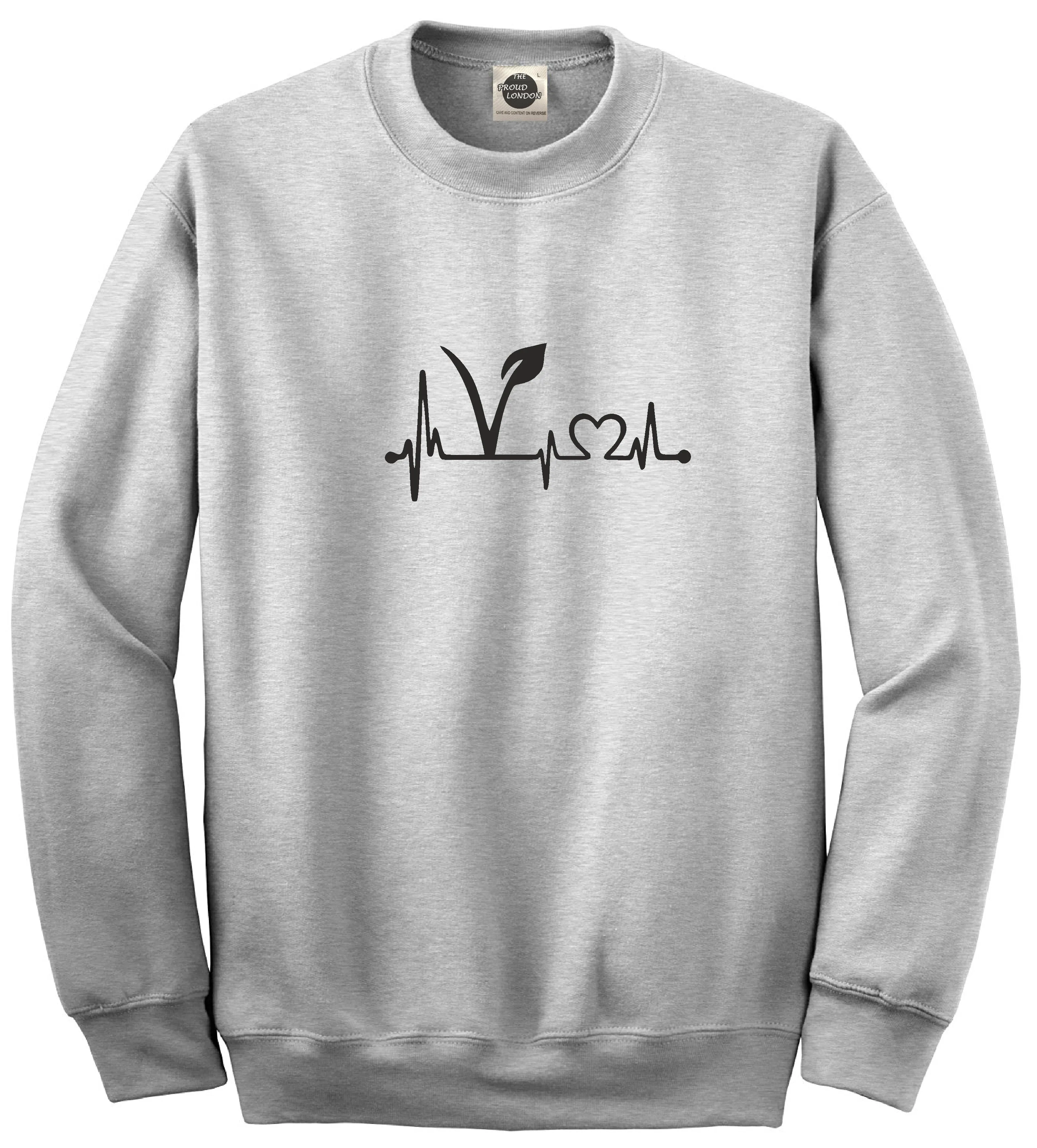 Vegan Heartbeat | Organic Cotton| Crewneck Jumper| Unisex