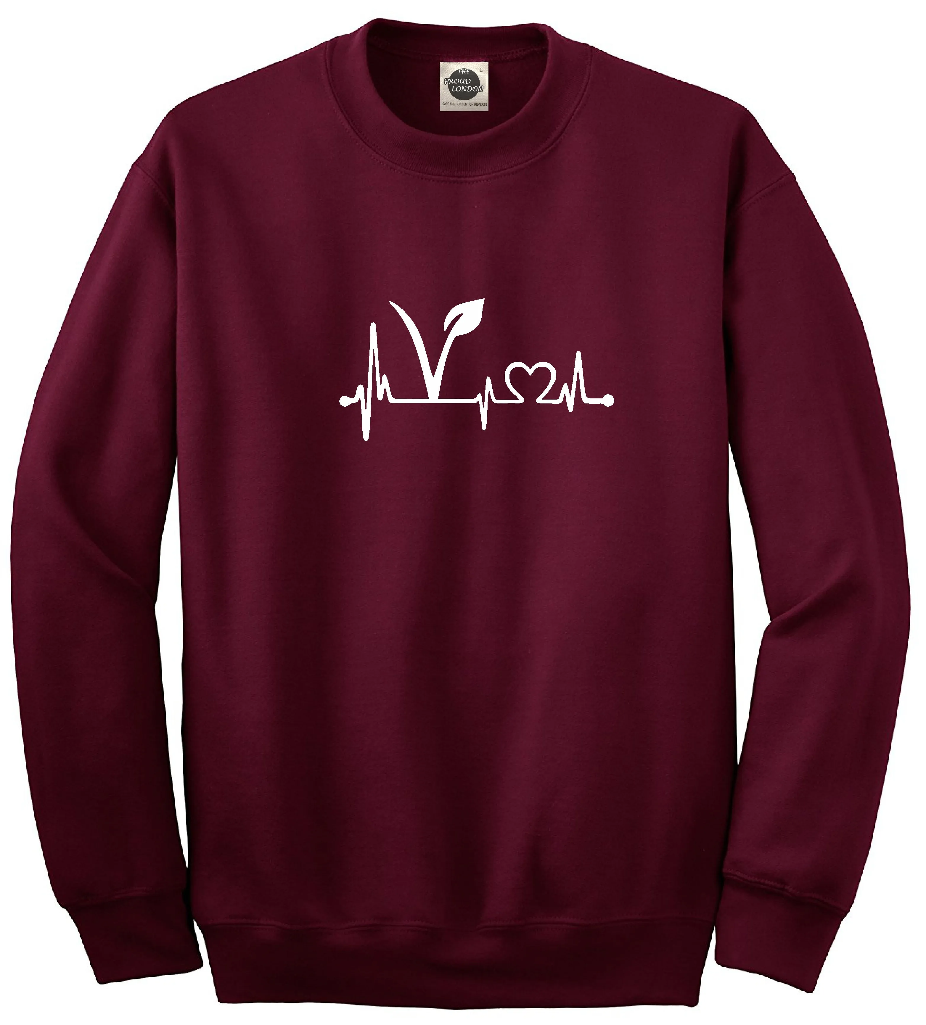 Vegan Heartbeat | Organic Cotton| Crewneck Jumper| Unisex