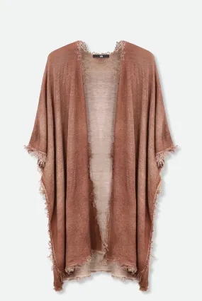 VENA CARDIGAN IN HAND-DYED EXTRA-FINE CASHMERE-MERINO RUST BROWN