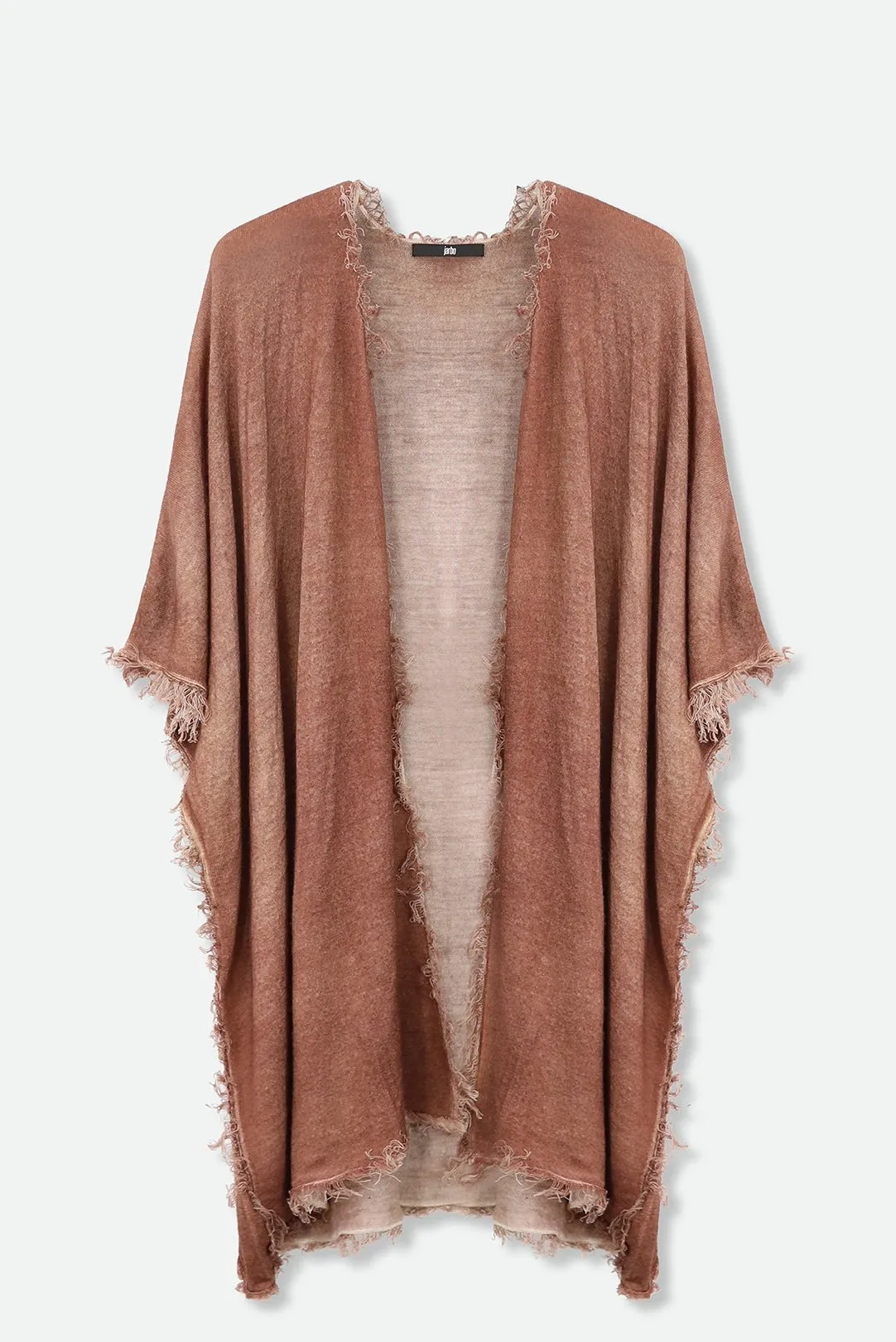 VENA CARDIGAN IN HAND-DYED EXTRA-FINE CASHMERE-MERINO RUST BROWN