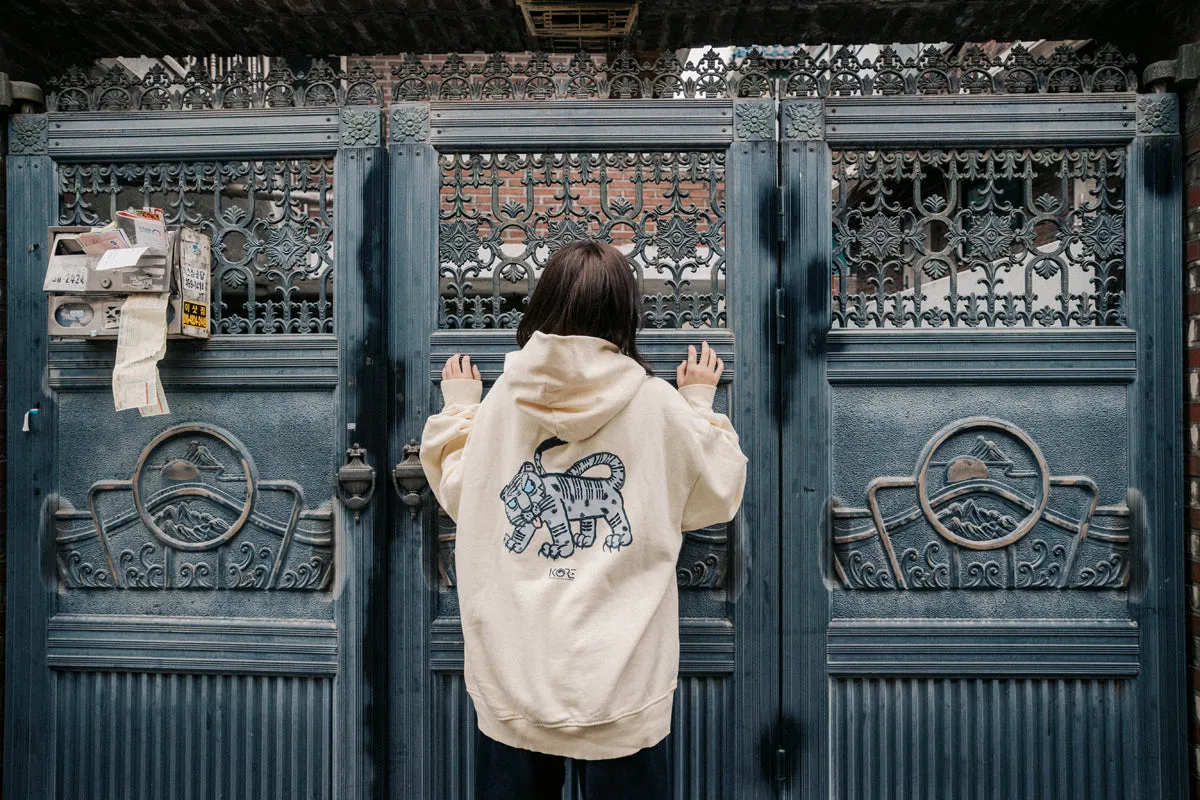WHITE TIGER HOODIE (CEMENT)