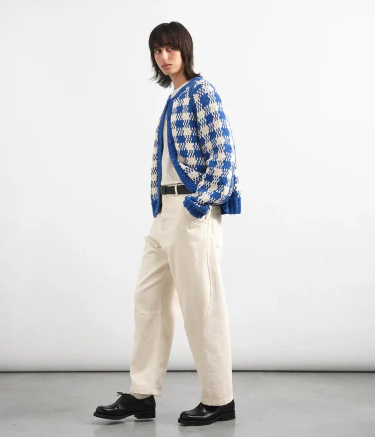 YMC | Atomic Cardigan | Blue/ecru