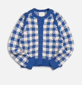 YMC | Atomic Cardigan | Blue/ecru
